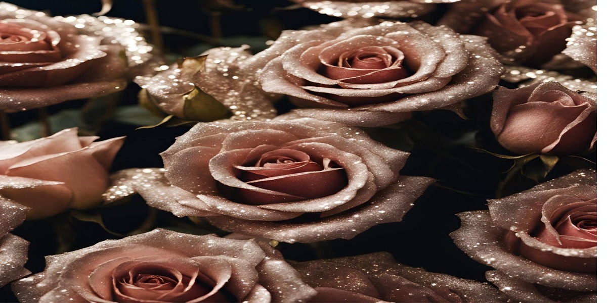 glitter roses